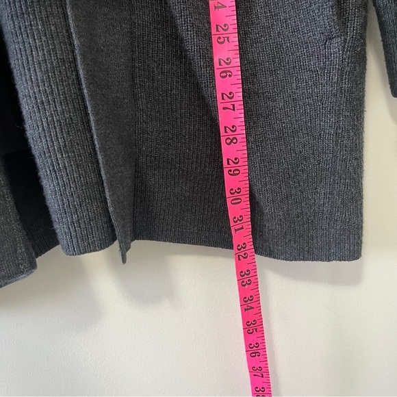 Lululemon Merino Wool-Blend Ribbed Long Wrap Sweater in Heather Black - Picture 9 of 9